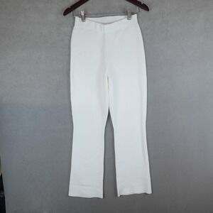 Tuckernuck Pants Womens Small White Stretch Viscose Knit High Rise 27x28